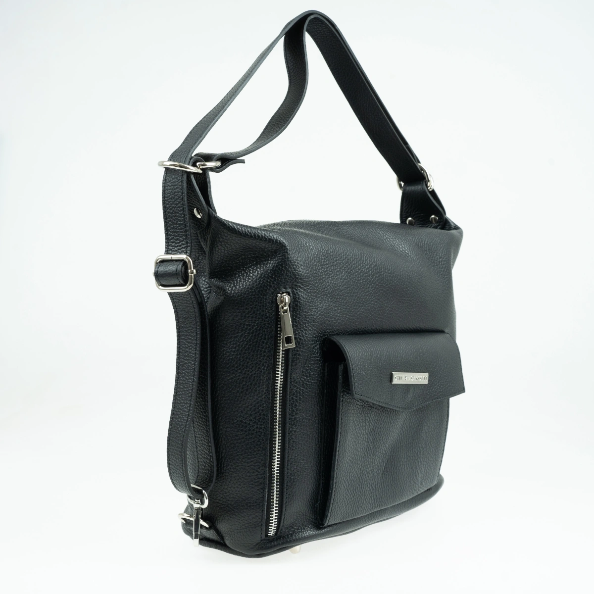 Geanta de mana din piele naturala Chiara Canotti CC1588, Negru, Nr. 2, Bagsy