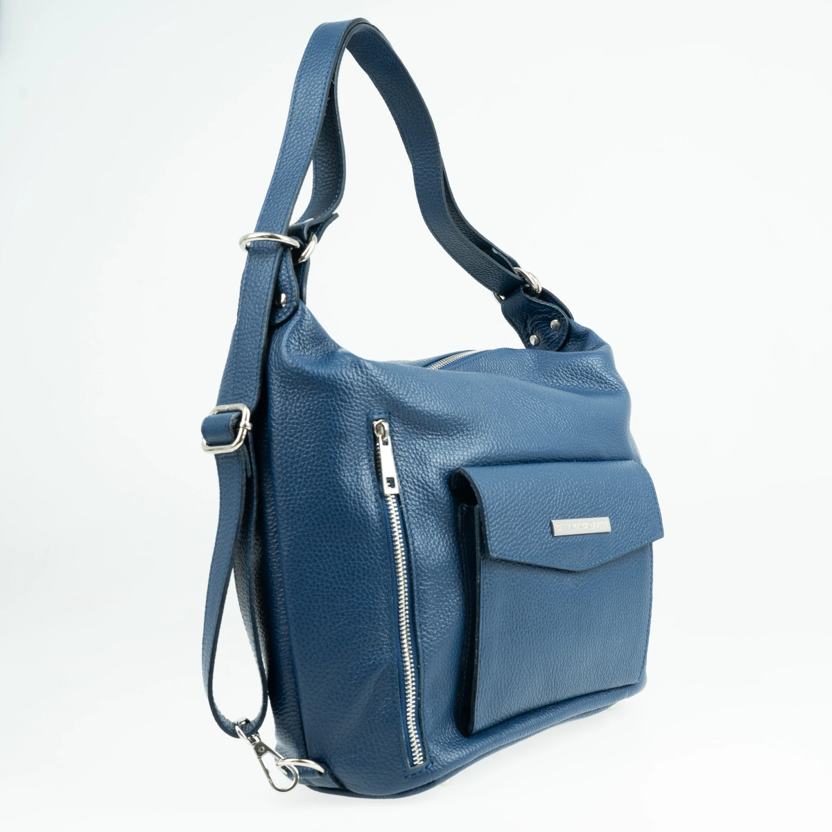 Geanta de mana din piele naturala Chiara Canotti CC1588, Albastru, #2, Bagsy