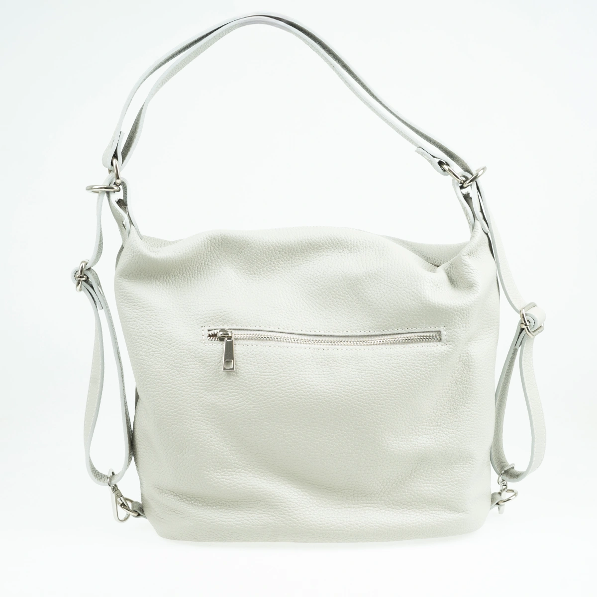 Geanta de mana din piele naturala Chiara Canotti CC1588, Gri, Nr. 3, Bagsy