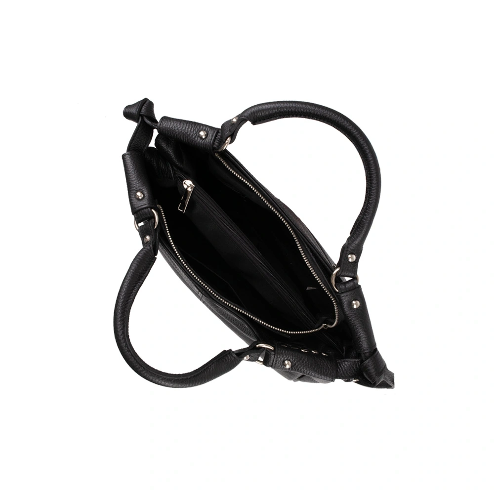 Geanta de mana din piele naturala Antonia Moretti AM1587, Negru, #4, Bagsy