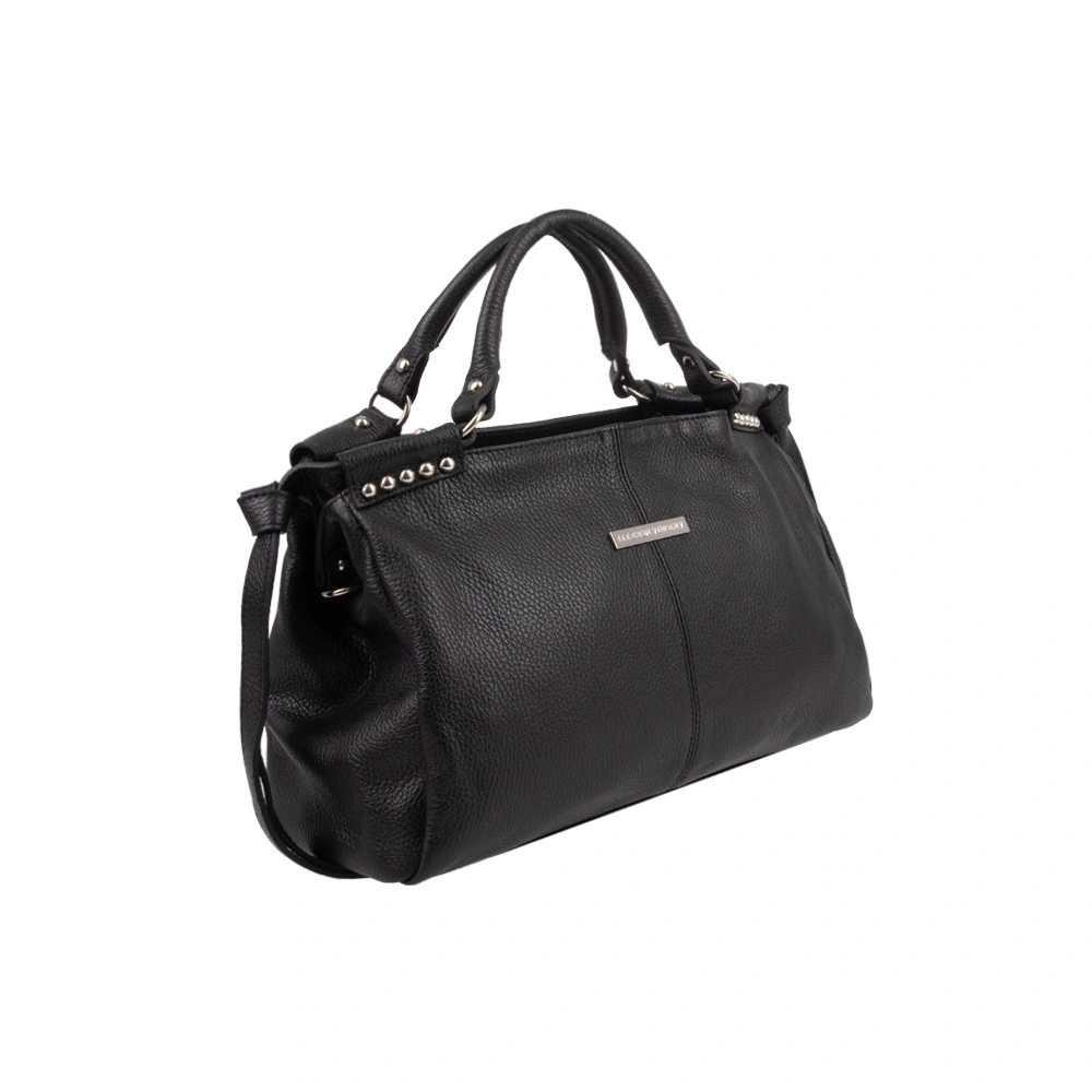 Geanta de mana din piele naturala Antonia Moretti AM1587, Negru, #2, Bagsy