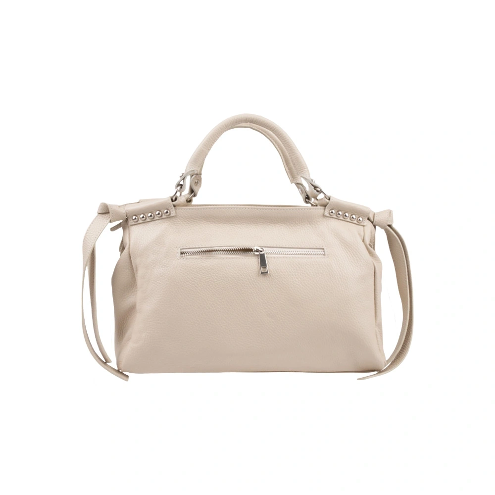 Geanta de mana din piele naturala Antonia Moretti AM1587, Bej, #3, Bagsy