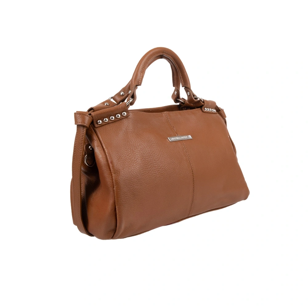 Geanta de mana din piele naturala Antonia Moretti AM1587, Cognac, #2, Bagsy