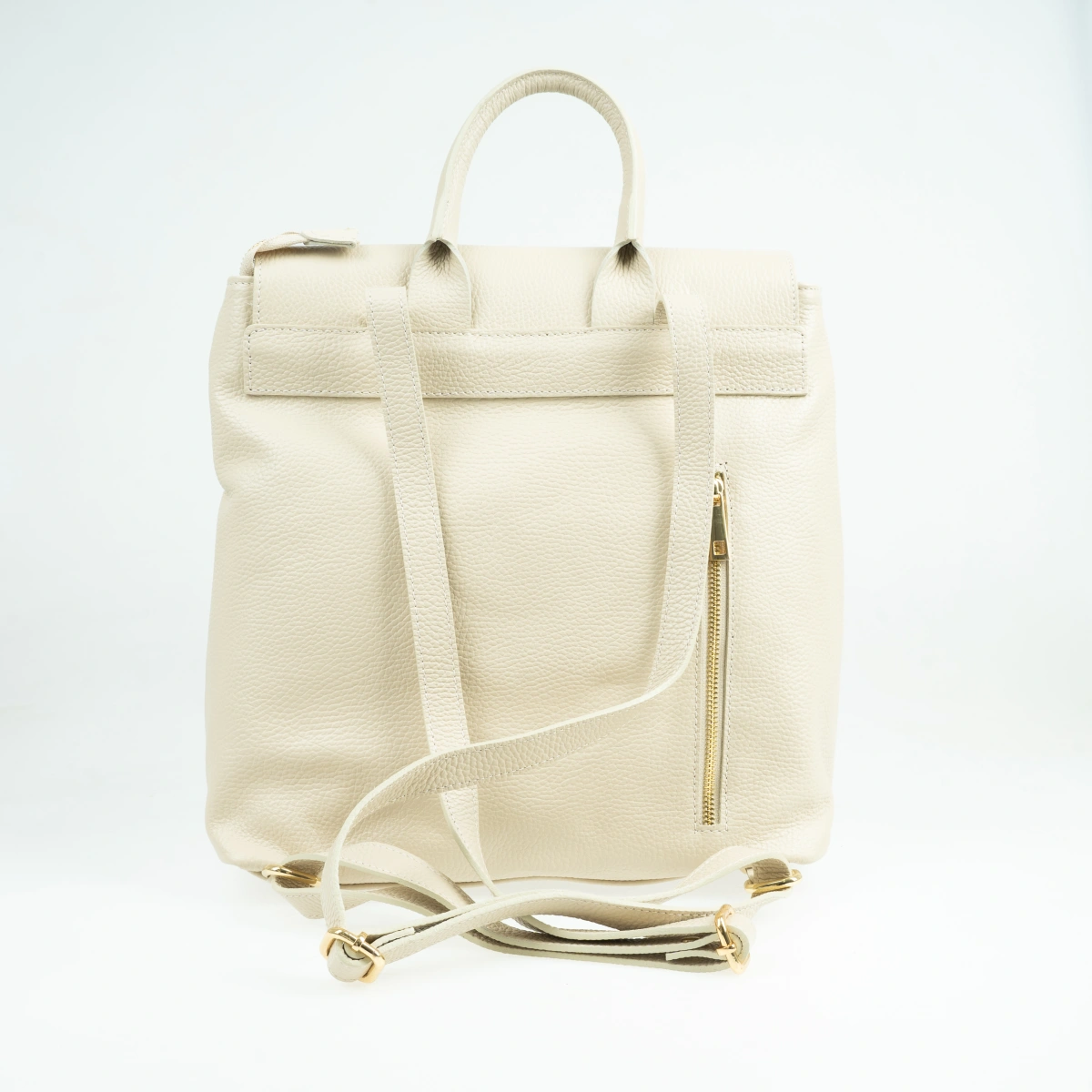 Rucsac dama din piele naturala Chiara Canotti CC1586, Bej, #3, Bagsy