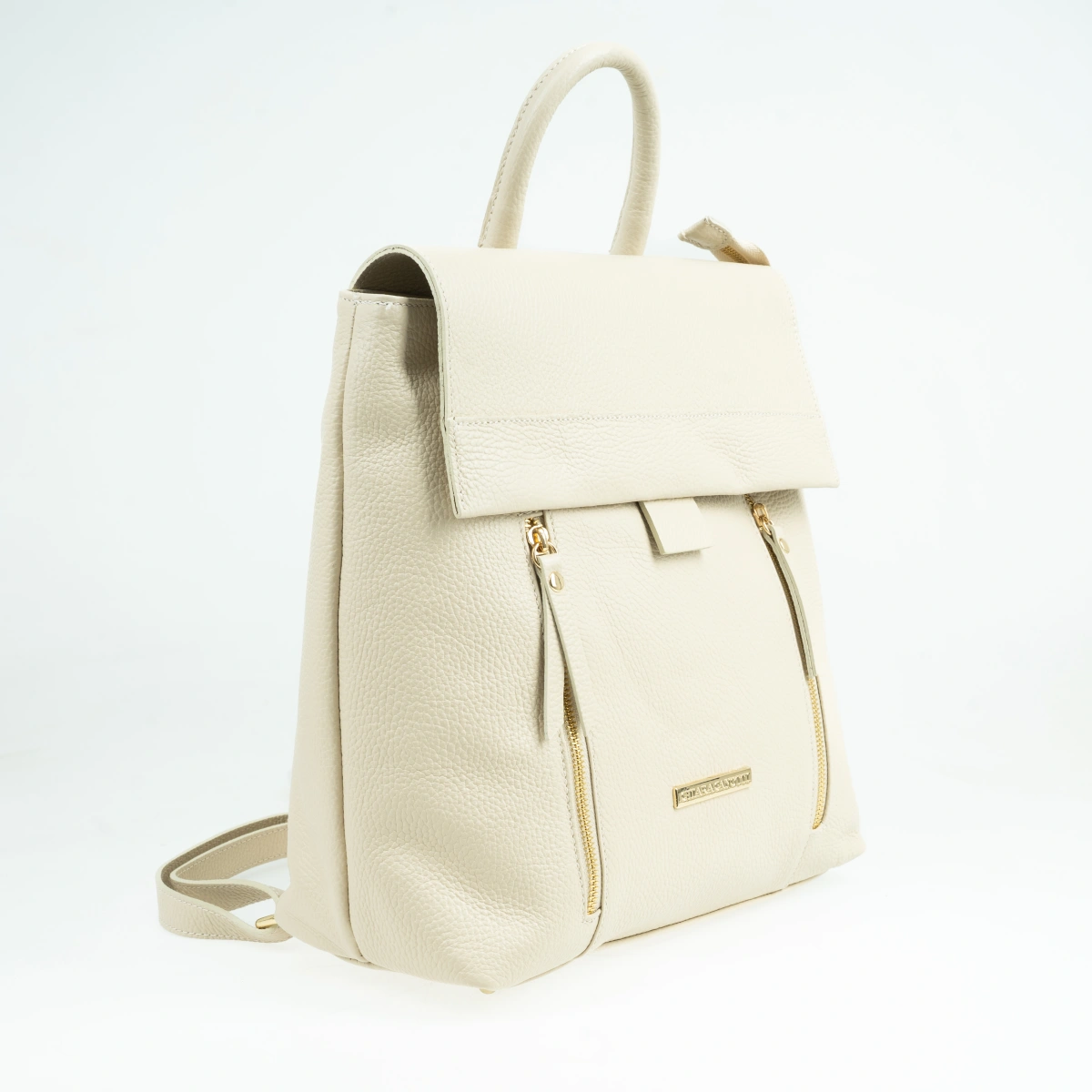 Rucsac dama din piele naturala Chiara Canotti CC1586, Bej, #2, Bagsy