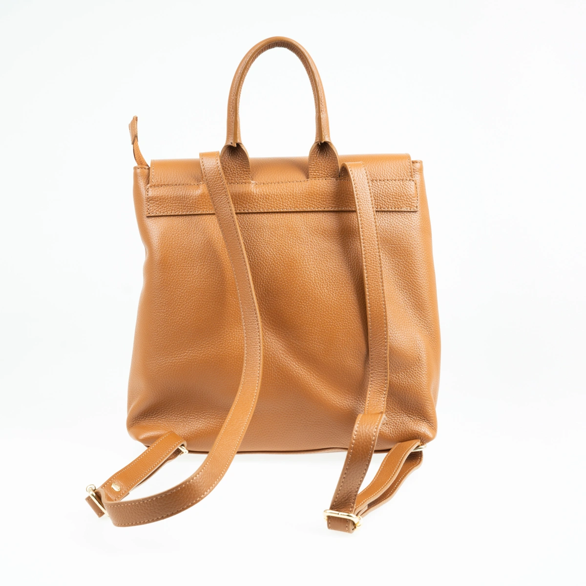 Rucsac dama din piele naturala Chiara Canotti CC1586, Cognac, Nr. 3, Bagsy