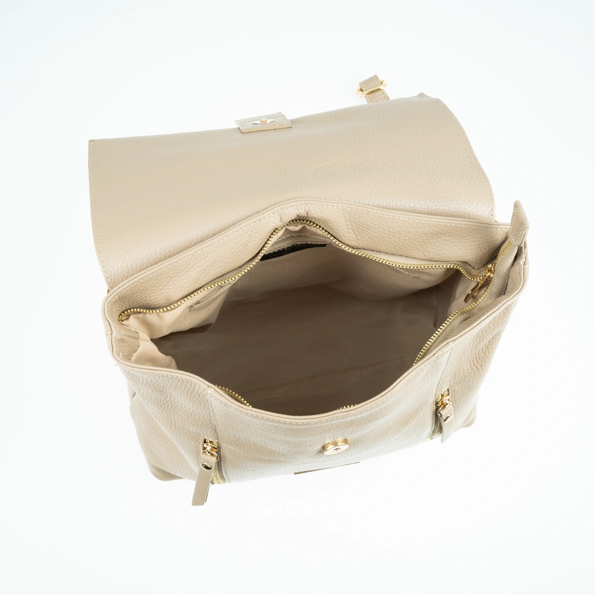 Rucsac dama din piele naturala Chiara Canotti CC1586, Grej, #4, Bagsy