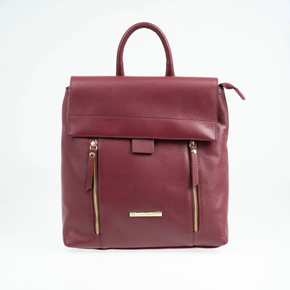 Rucsac dama din piele naturala Chiara Canotti CC1586, Visiniu, #1, Bagsy