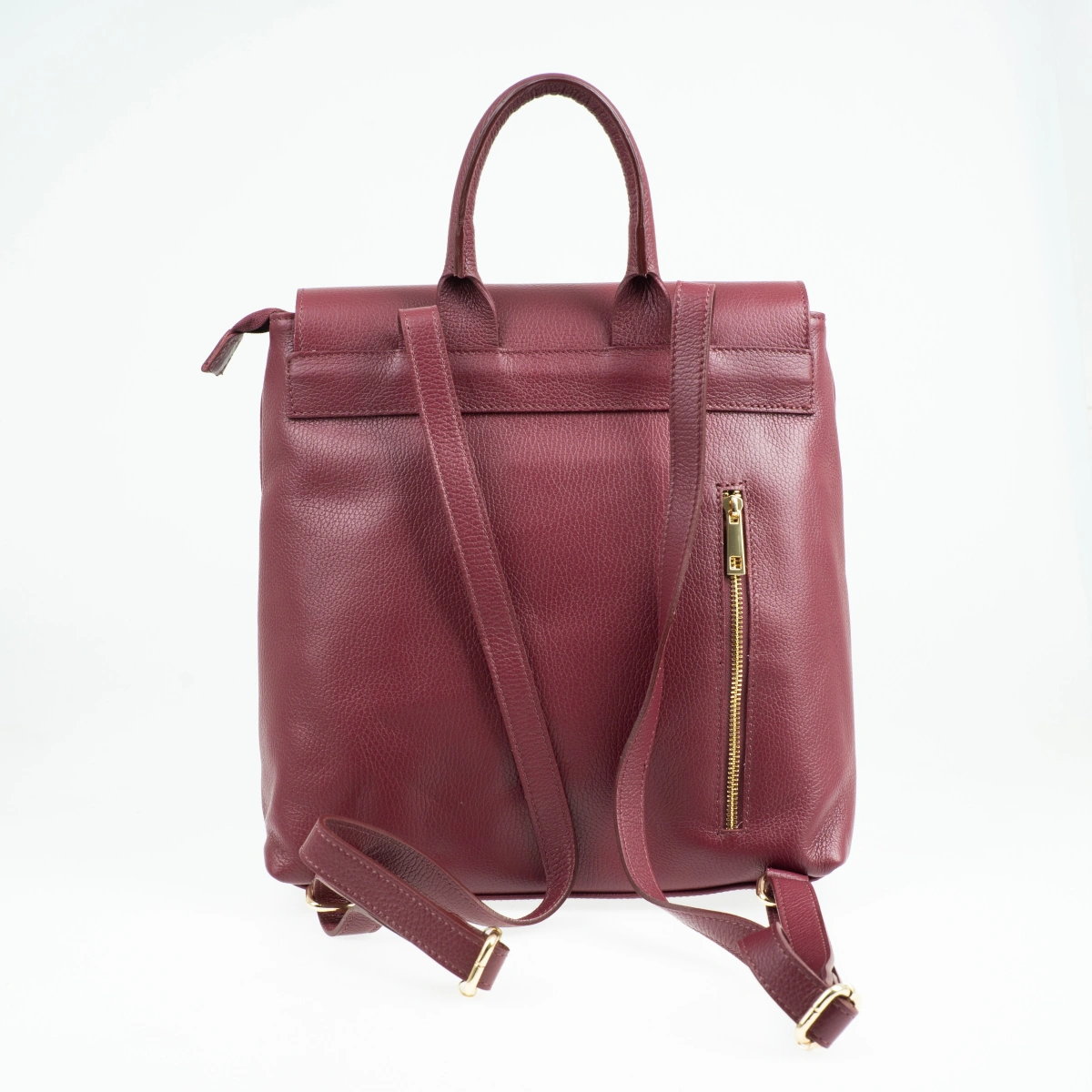 Rucsac dama din piele naturala Chiara Canotti CC1586, Visiniu, #2, Bagsy