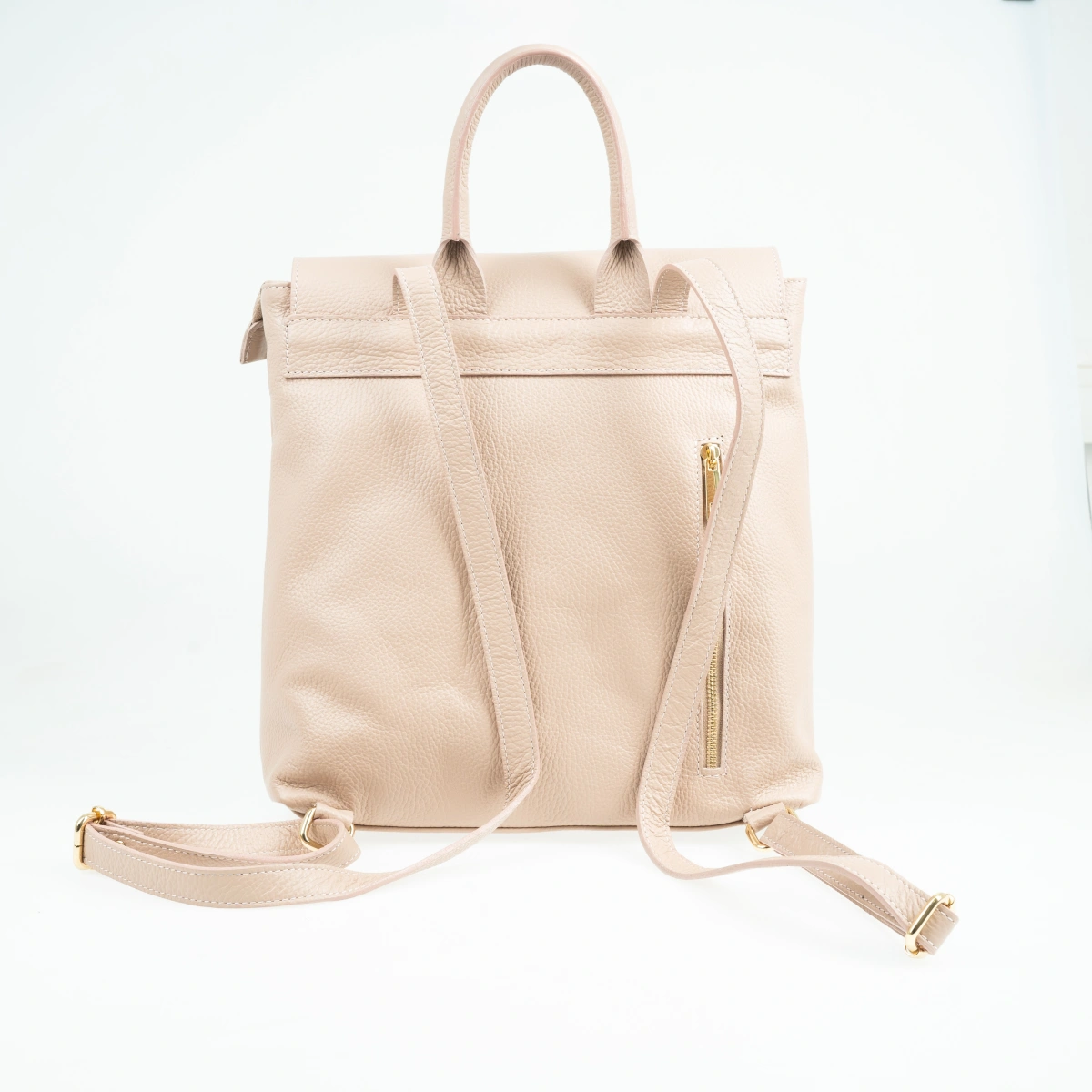 Rucsac dama din piele naturala Chiara Canotti CC1586, Roz prafuit, #3, Bagsy