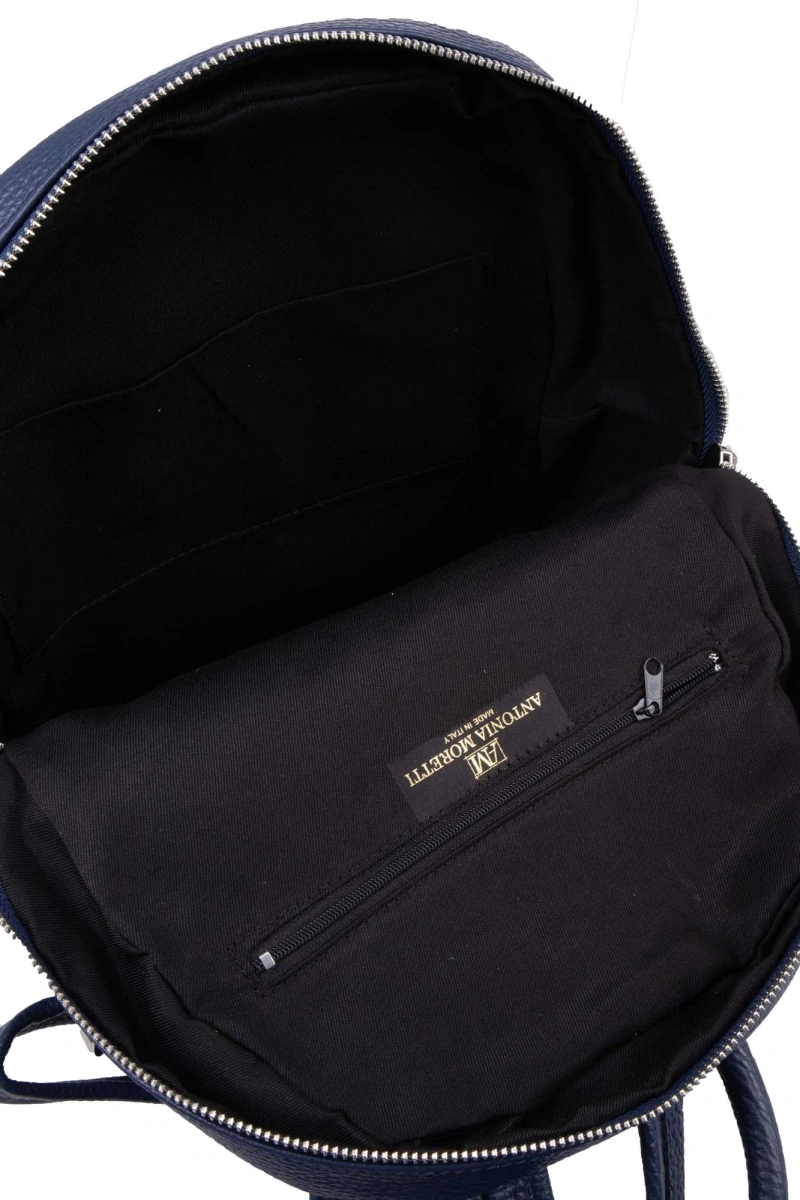 Rucsac dama din piele naturala Antonia Moretti AM1240, Albastru, #4, Bagsy