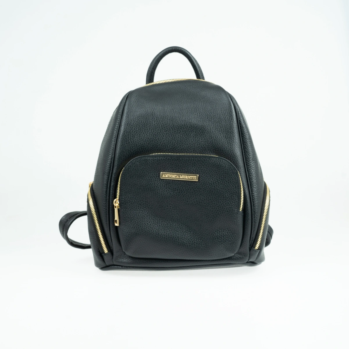 Rucsac dama din piele naturala Antonia Moretti AM1589, Negru, #1, Bagsy