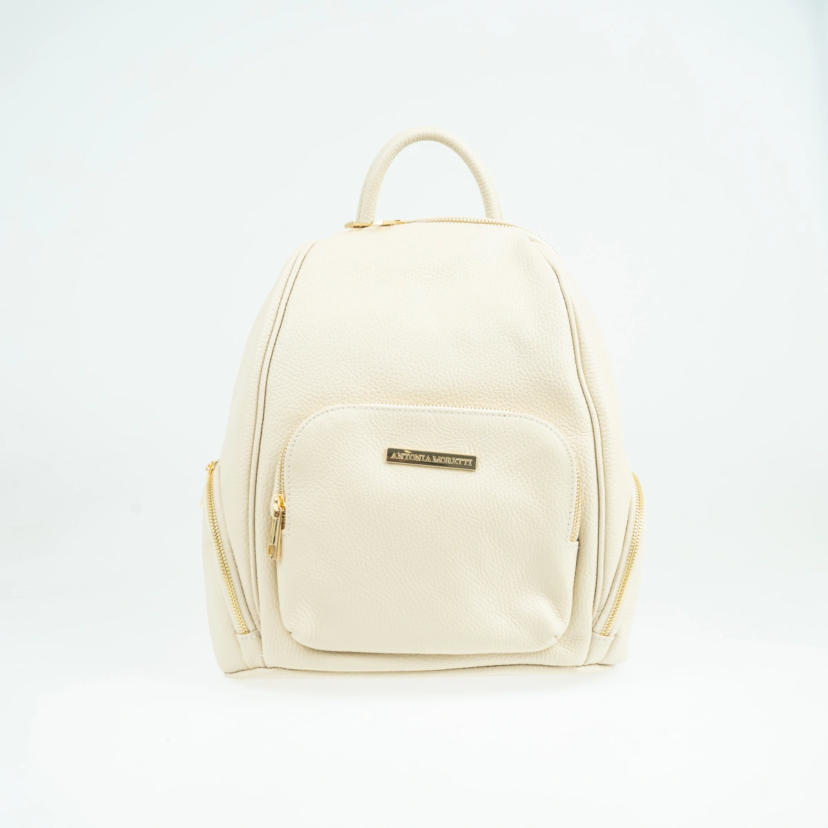 Rucsac dama din piele naturala Antonia Moretti AM1589, Bej, #1, Bagsy