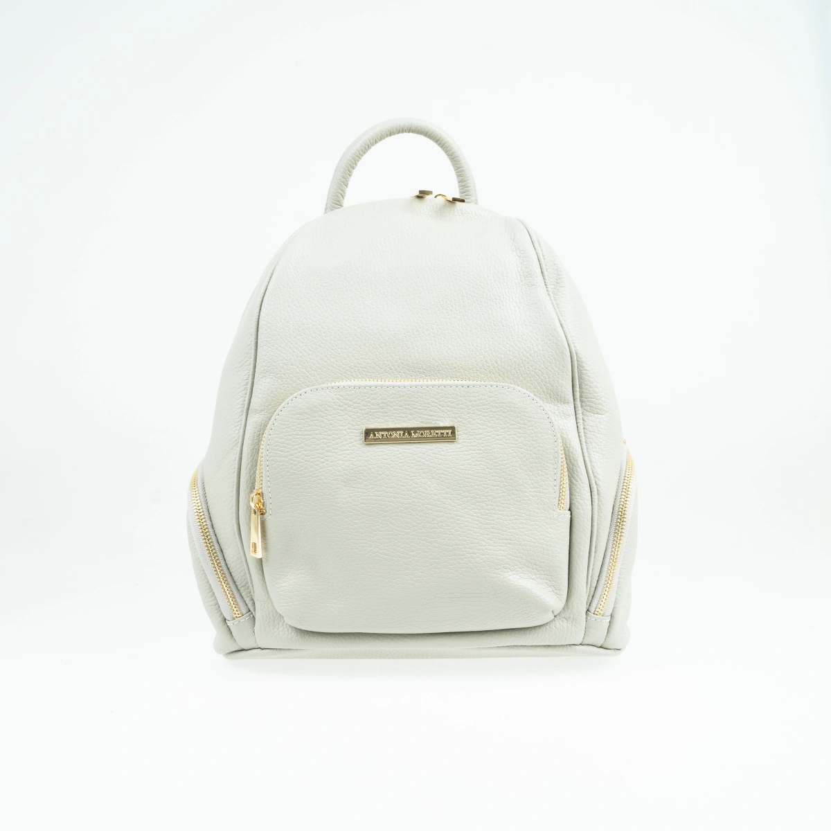 Rucsac dama din piele naturala Antonia Moretti AM1589, Gri, #1, Bagsy