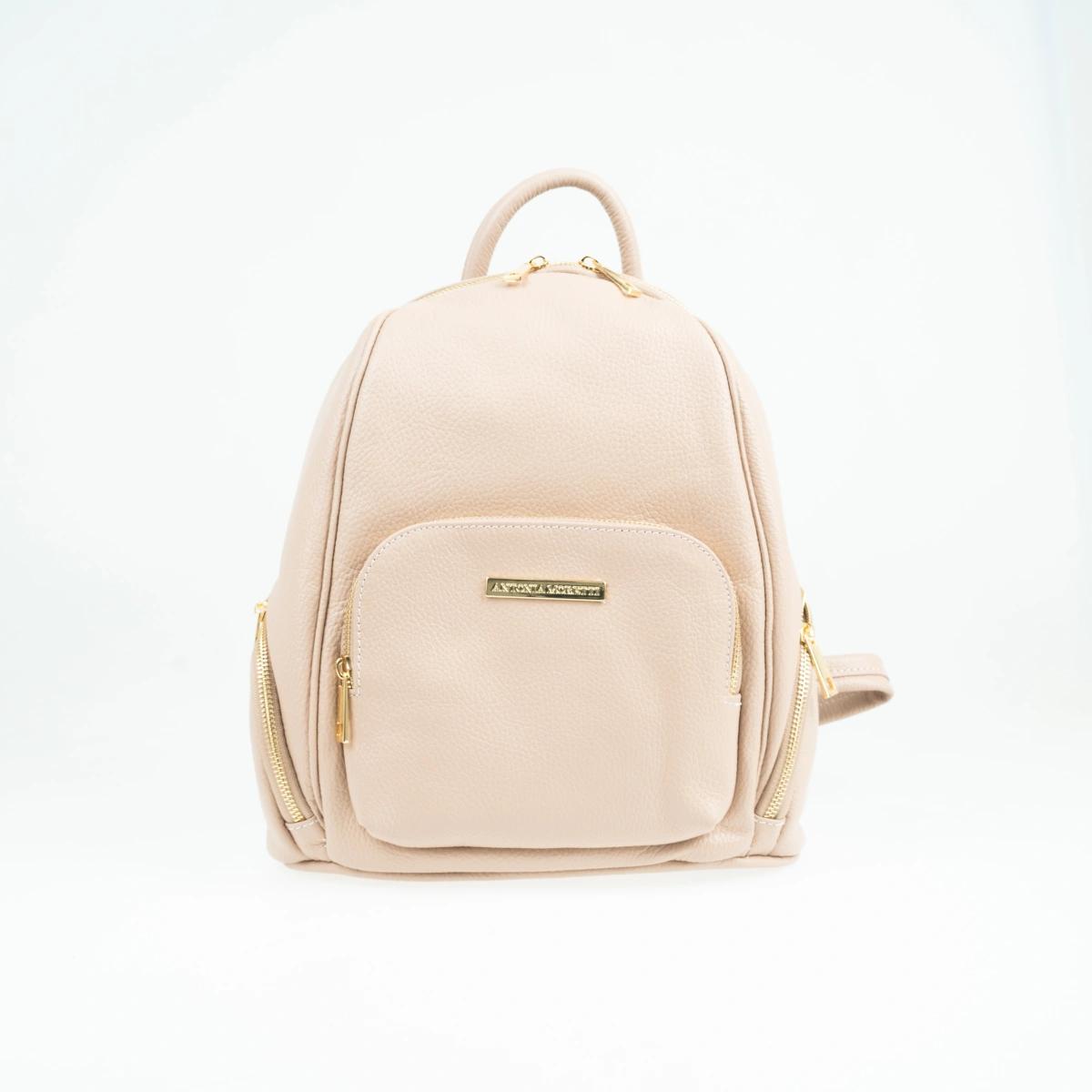 Rucsac dama din piele naturala Antonia Moretti AM1589, Roz prafuit, #1, Bagsy