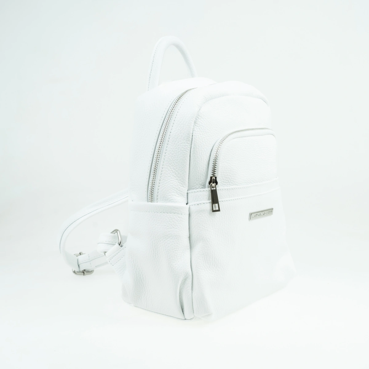 Rucsac dama din piele naturala Antonia Moretti AM1660, Alb, #2, Bagsy