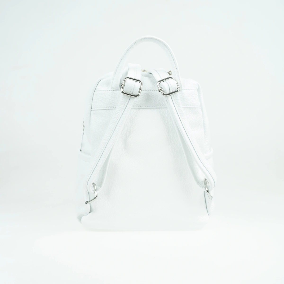 Rucsac dama din piele naturala Antonia Moretti AM1660, Alb, #3, Bagsy