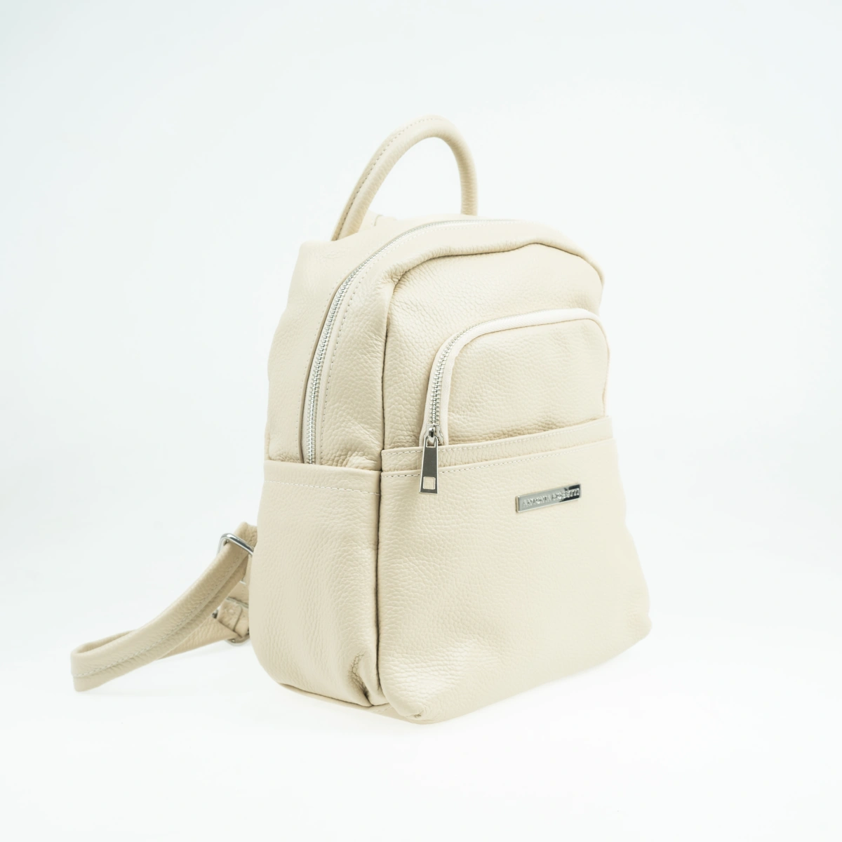 Rucsac dama din piele naturala Antonia Moretti AM1660, Bej, #2, Bagsy