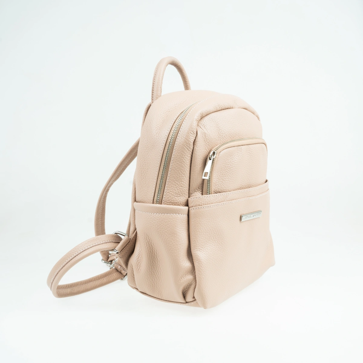 Rucsac dama din piele naturala Antonia Moretti AM1660, Roz prafuit, Nr. 2, Bagsy