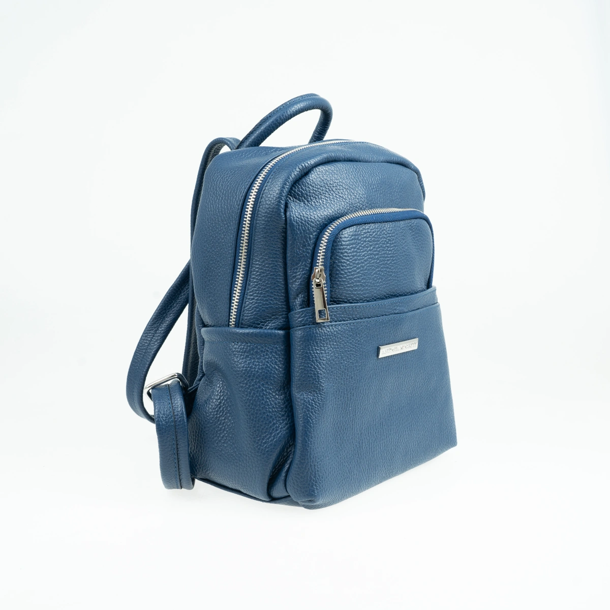 Rucsac dama din piele naturala Antonia Moretti AM1660, Albastru, #2, Bagsy