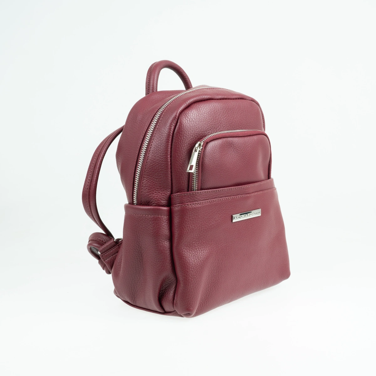 Rucsac dama din piele naturala Antonia Moretti AM1660, Visiniu, #2, Bagsy