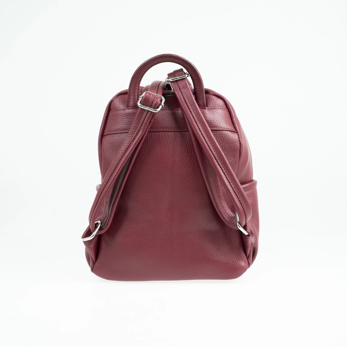 Rucsac dama din piele naturala Antonia Moretti AM1660, Visiniu, #3, Bagsy