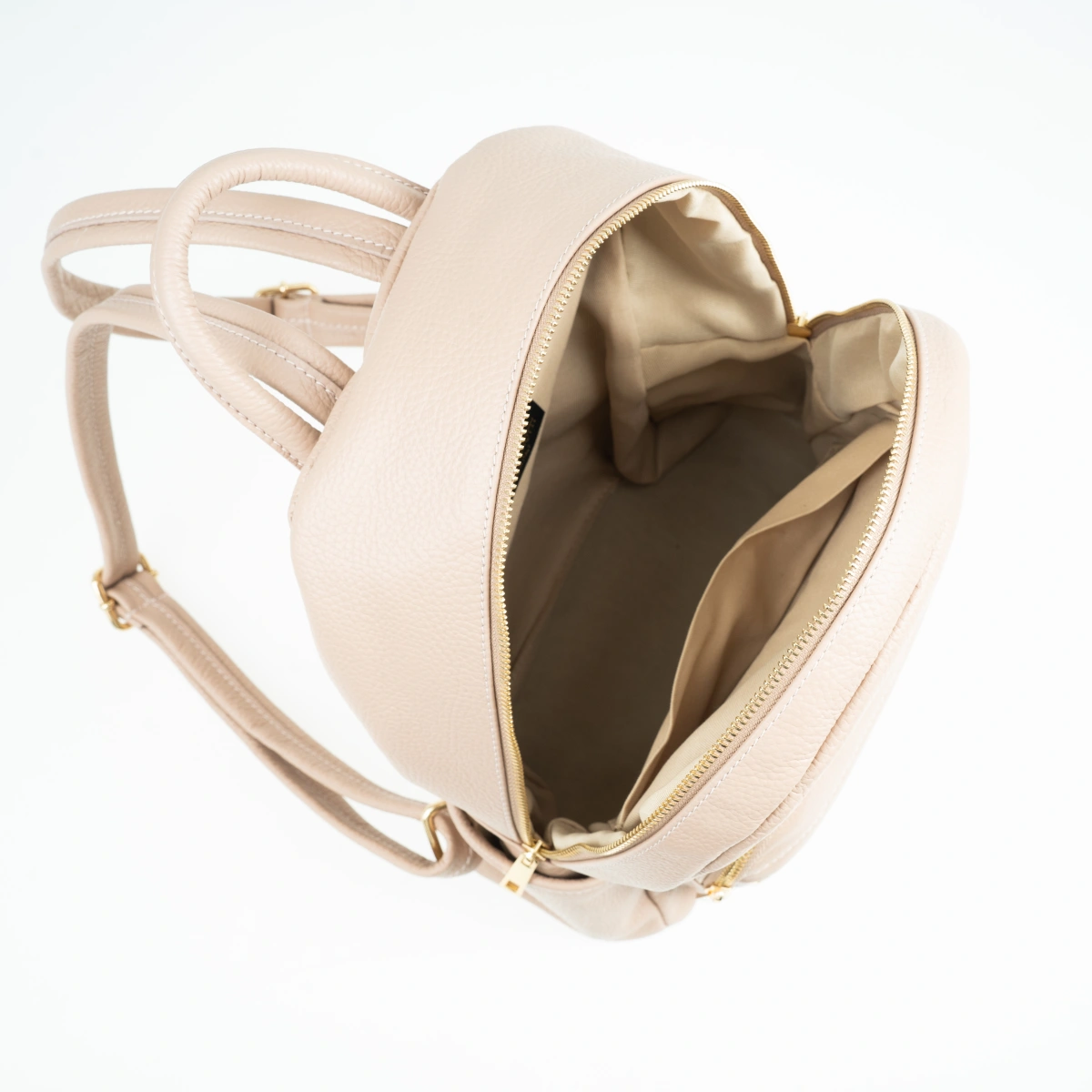 Rucsac dama din piele naturala Chiara Canotti CC1659, Roz prafuit, #4, Bagsy