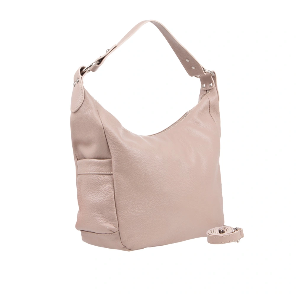 Geanta de umar din piele naturala Chiara Canotti CC1575, Roz prafuit, #3, Bagsy