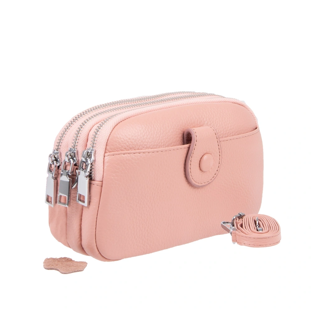 Geanta de umar din piele naturala Antonia Moretti AM1689, Roz prafuit, #3, Bagsy