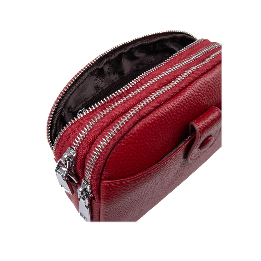 Geanta de umar din piele naturala Antonia Moretti AM1689, Visiniu, Nr. 4, Bagsy