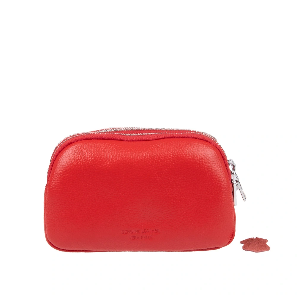 Geanta de umar din piele naturala Antonia Moretti AM1689, Rosu, #2, Bagsy