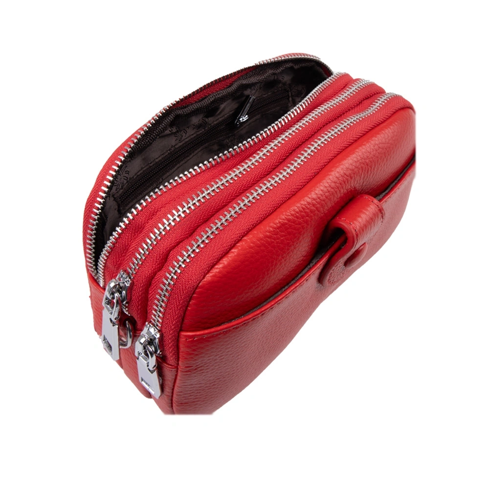 Geanta de umar din piele naturala Antonia Moretti AM1689, Rosu, #4, Bagsy