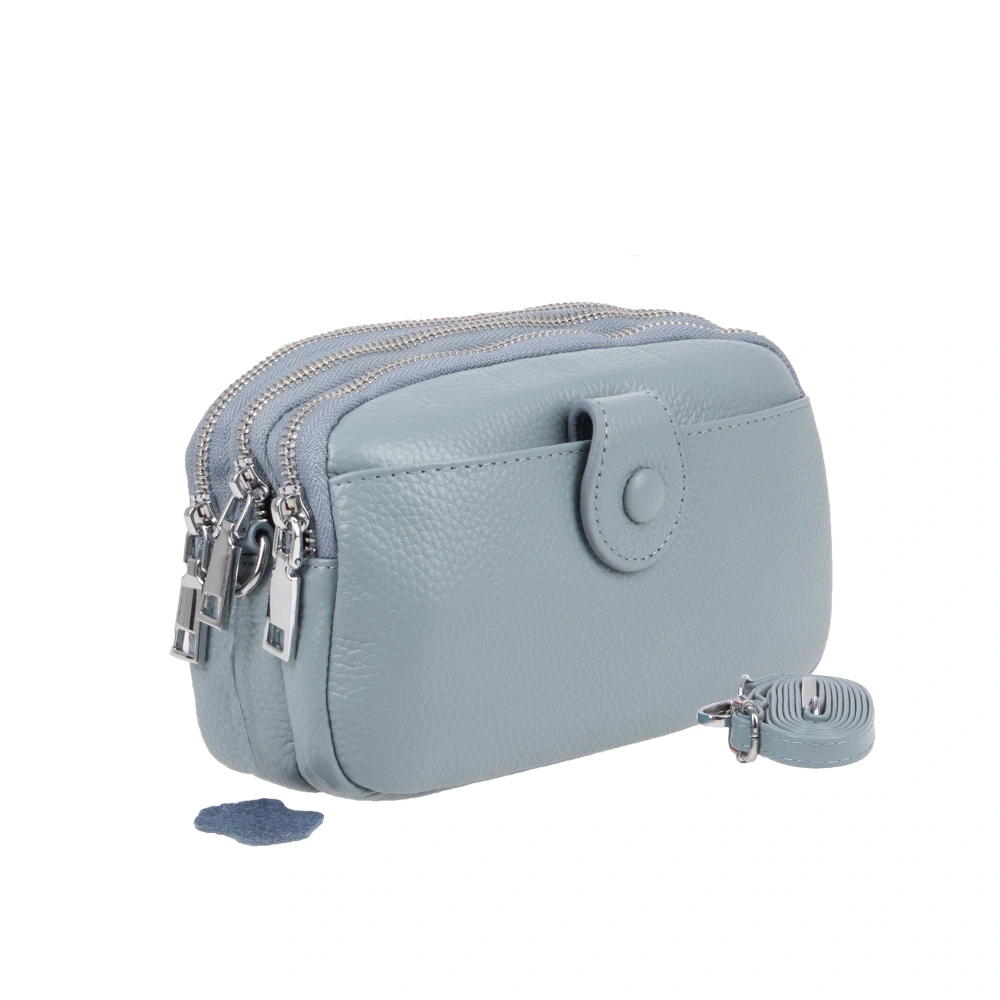 Geanta de umar din piele naturala Antonia Moretti AM1689, Bleu, Nr. 3, Bagsy