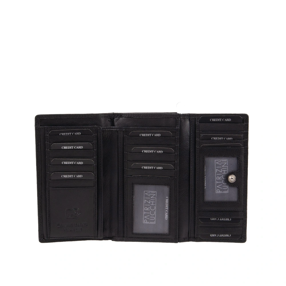 Portofel dama din piele naturala Patrizia Lucchini PL1670, Negru, #4, Bagsy