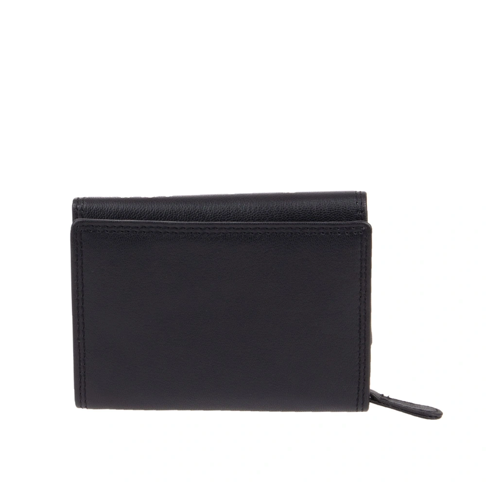 Portofel dama din piele naturala Antonia Moretti AM1671, Negru, #3, Bagsy