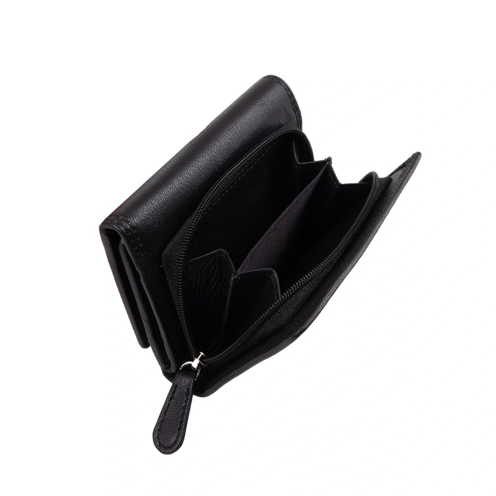 Portofel dama din piele naturala Antonia Moretti AM1671, Negru, #7, Bagsy