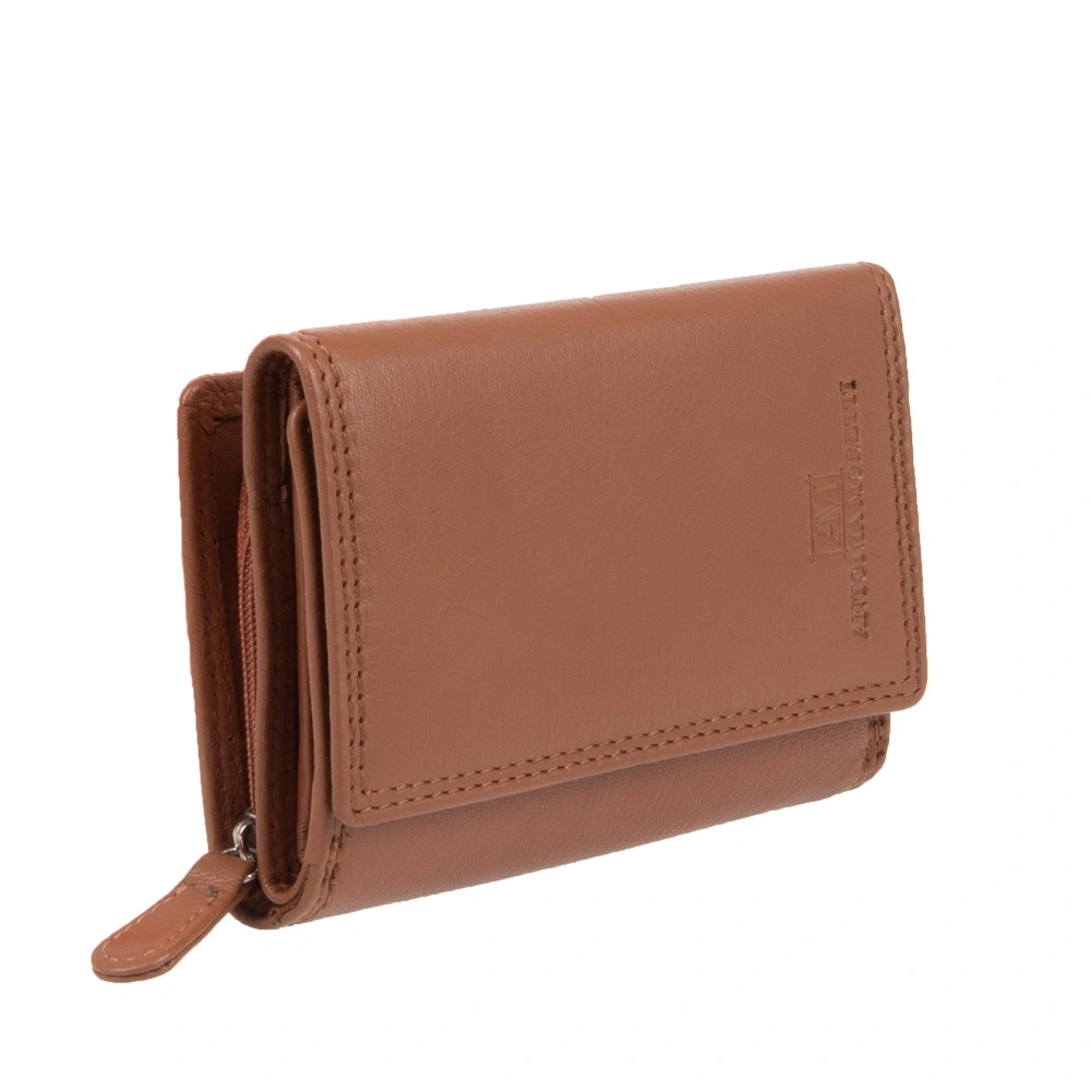 Portofel dama din piele naturala Antonia Moretti AM1671, Cognac, #4, Bagsy