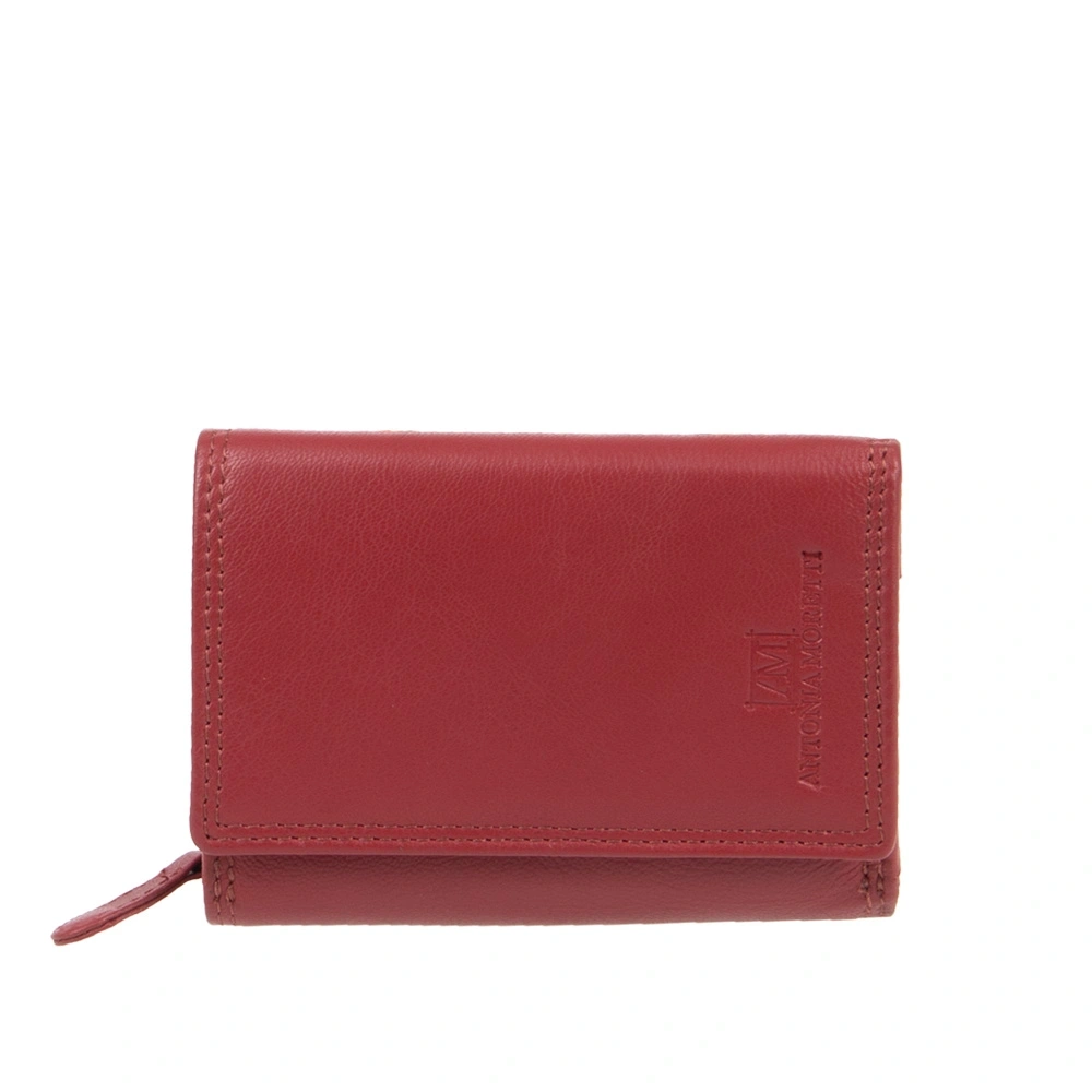 Portofel dama din piele naturala Antonia Moretti AM1671, Rosu, #4, Bagsy