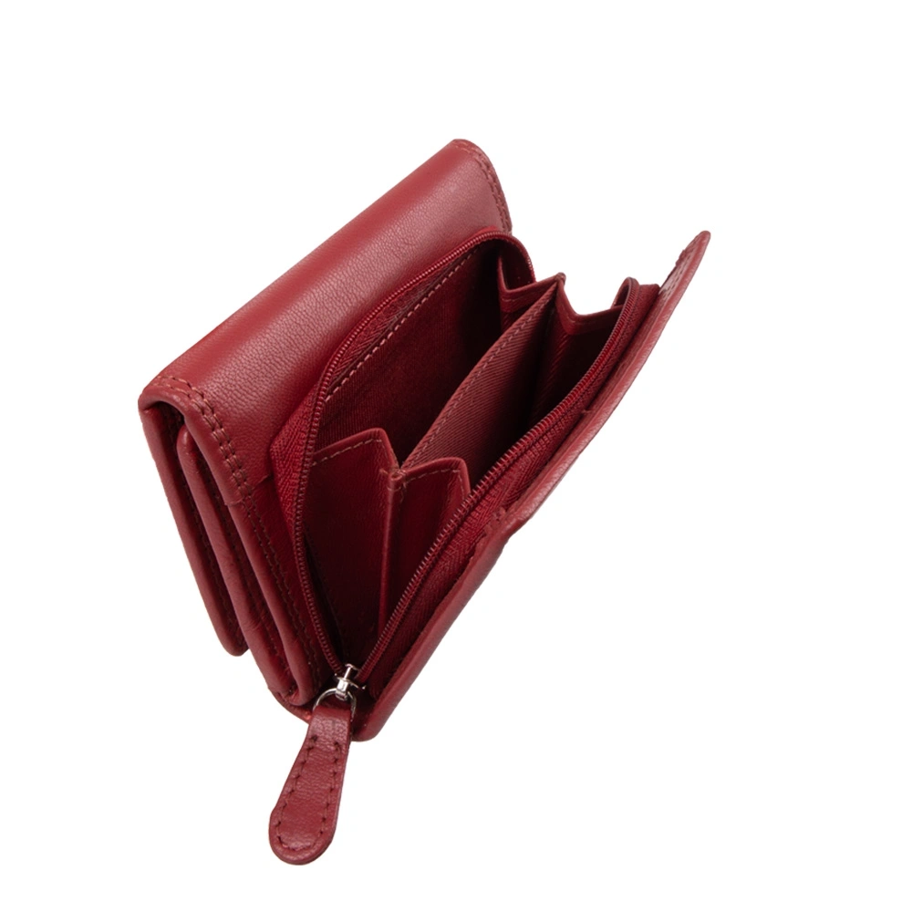 Portofel dama din piele naturala Antonia Moretti AM1671, Rosu, #7, Bagsy