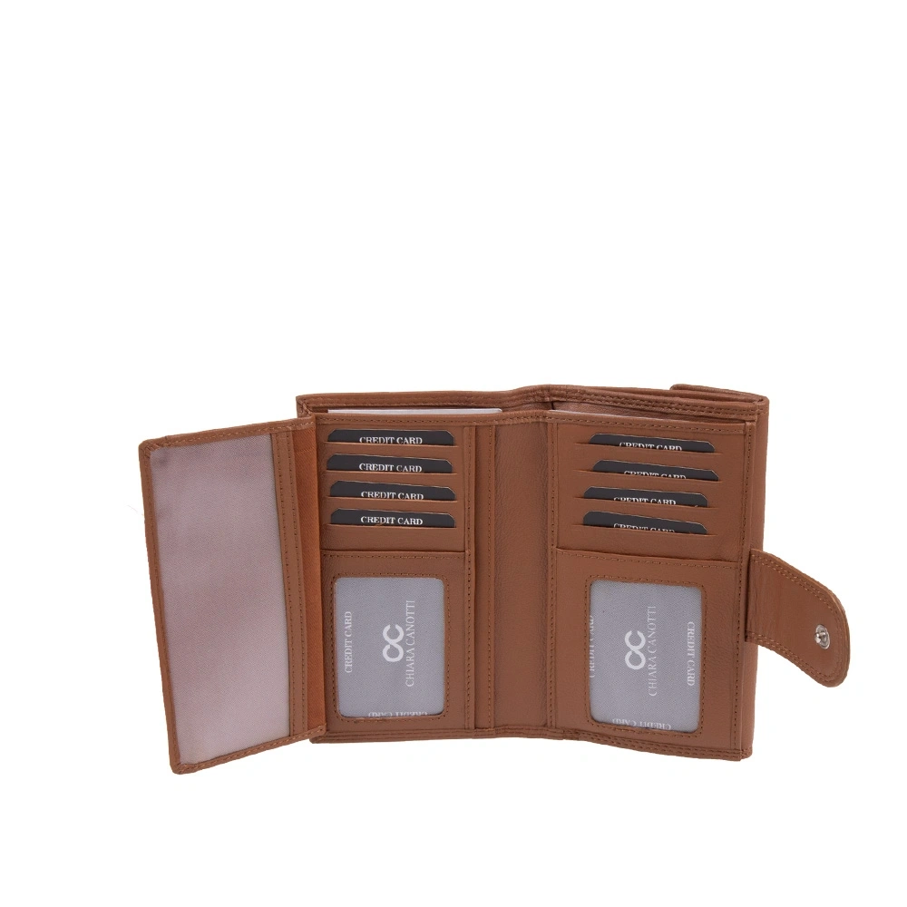Portofel dama din piele naturala Chiara Canotti CC1673, Cognac, #6, Bagsy