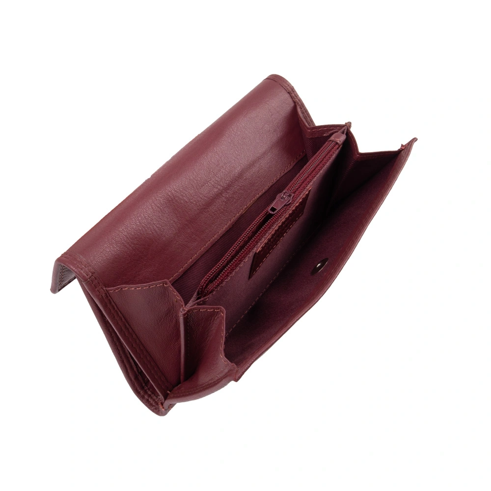 Portofel dama din piele naturala Chiara Canotti CC1673, Visiniu, #6, Bagsy