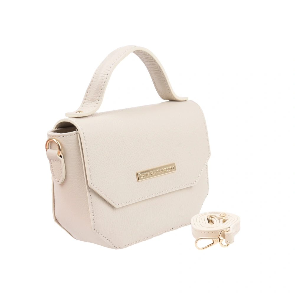 Geanta de umar din piele naturala Chiara Canotti CC1691, Bej, Nr. 2, Bagsy