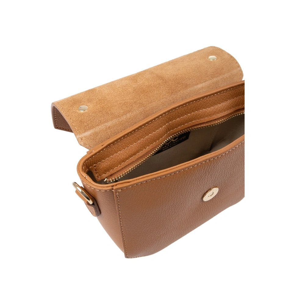 Geanta de umar din piele naturala Chiara Canotti CC1691, Cognac, #5, Bagsy