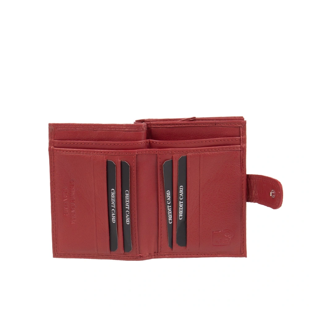 Portofel dama din piele naturala Antonia Moretti AM1692, Rosu, #5, Bagsy