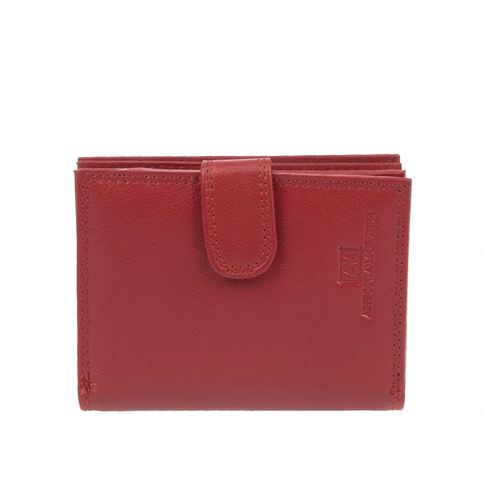 Portofel dama din piele naturala Antonia Moretti AM1692, Rosu, #2, Bagsy