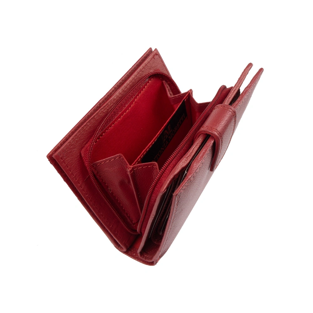 Portofel dama din piele naturala Antonia Moretti AM1692, Rosu, #6, Bagsy