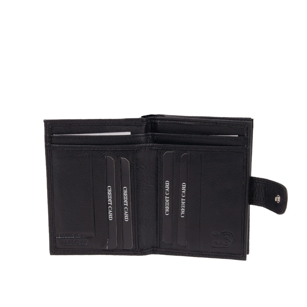 Portofel dama din piele naturala Antonia Moretti AM1692, Nero, #4, Bagsy