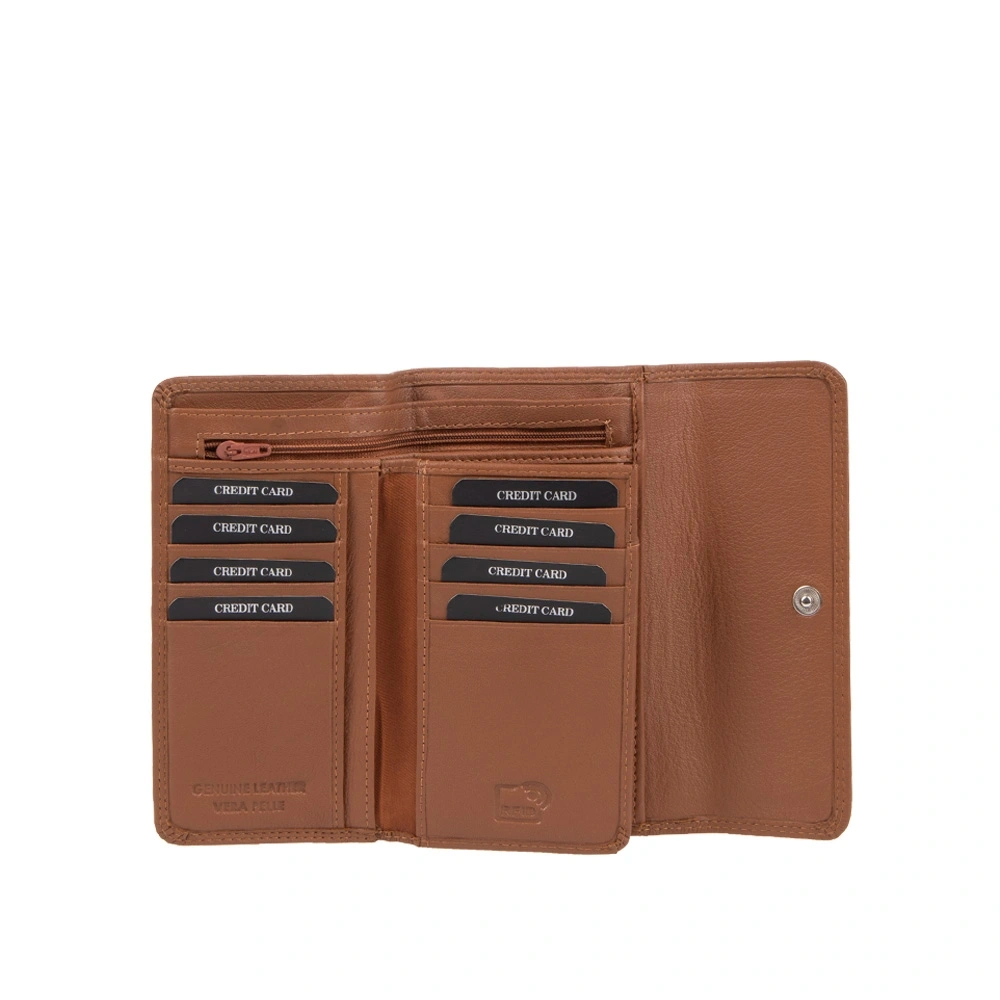 Portofel dama din piele naturala Chiara Canotti CC1694, Cognac, #4, Bagsy