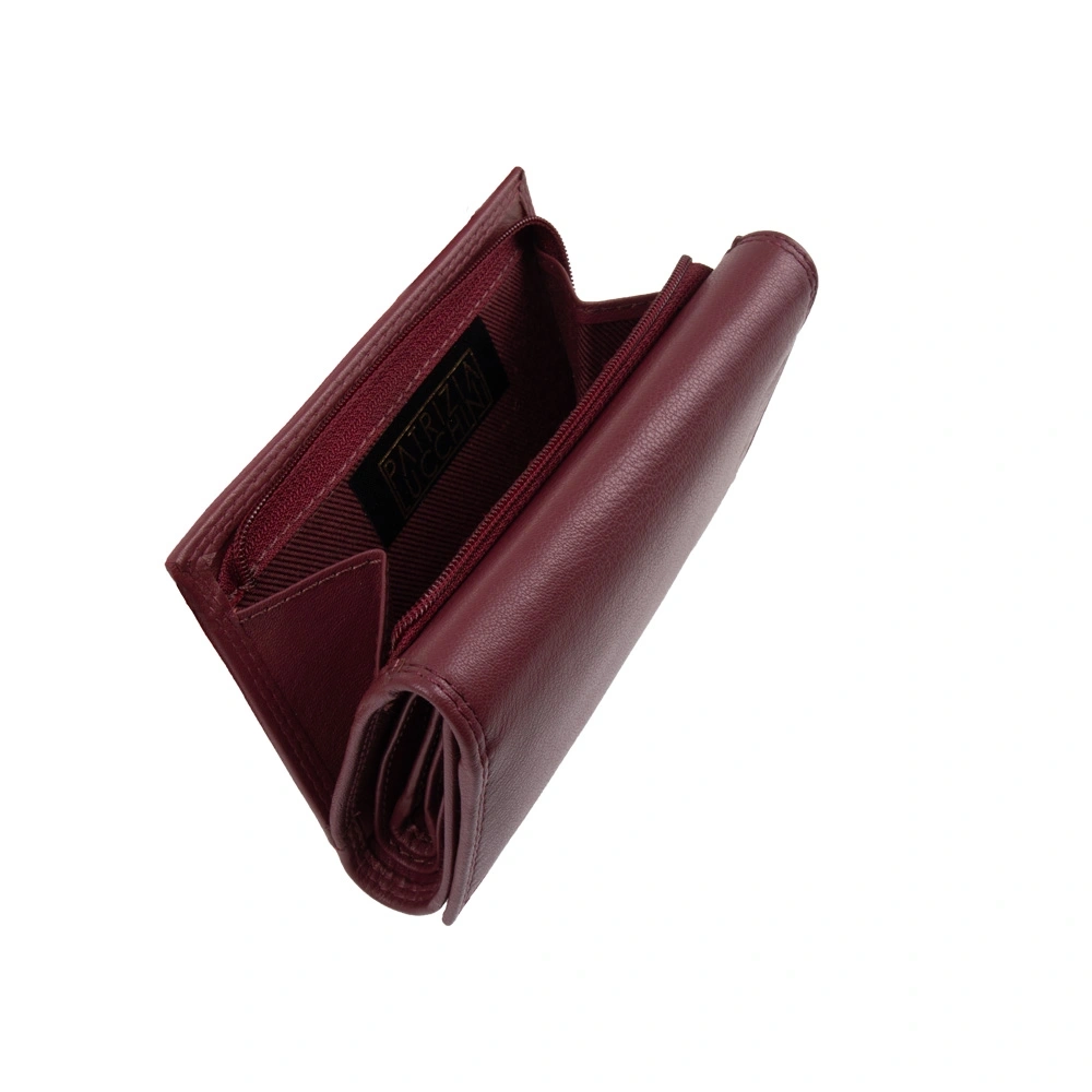 Portofel dama din piele naturala Patrizia Lucchini PL1695, Visiniu, #7, Bagsy