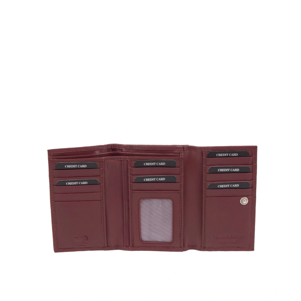 Portofel dama din piele naturala Patrizia Lucchini PL1695, Visiniu, #5, Bagsy